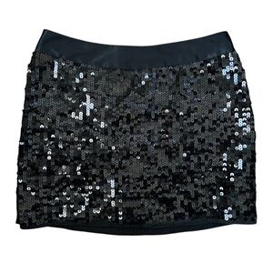 Express Studio Black Sequin Skirt